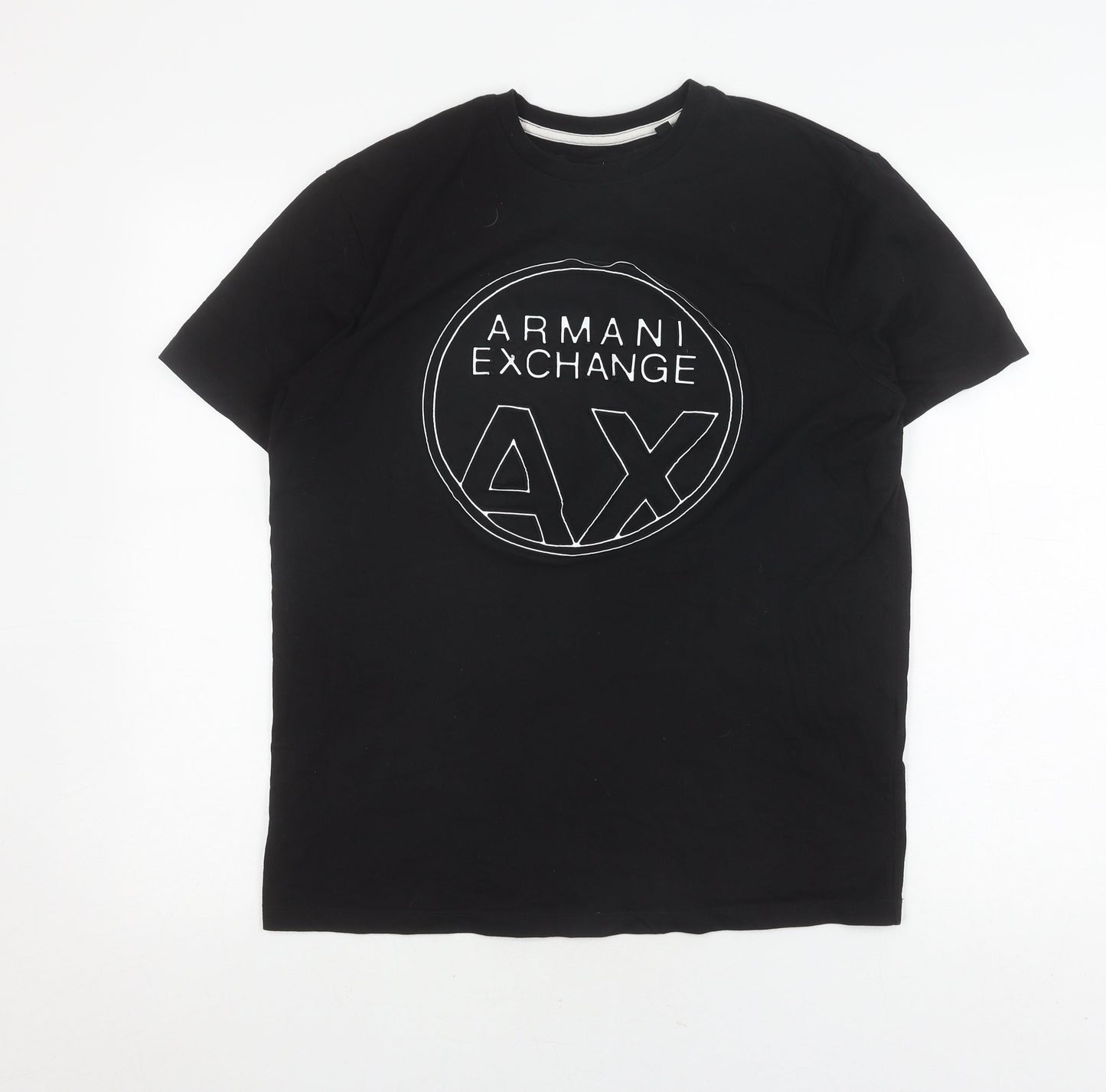 Armani Exchange Men's Black Logo T-Shirt L Regular Fit
