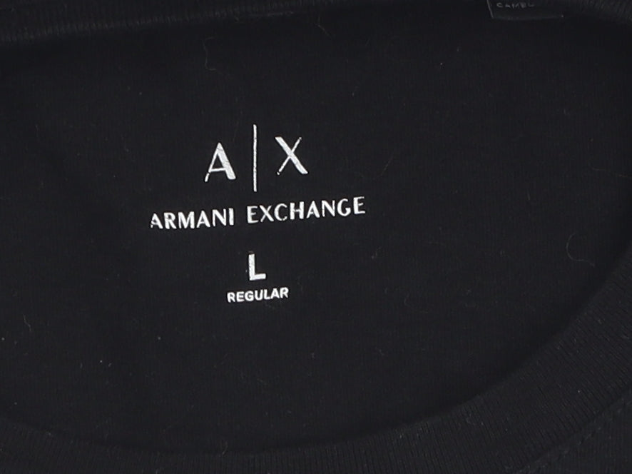 Armani Exchange Men's Black Logo T-Shirt L Regular Fit