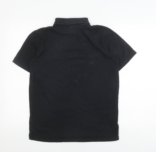 Decathlon Men's Black M Polo Shirt, Casual Cotton