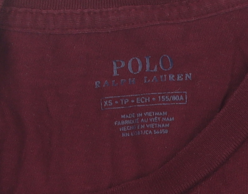 Ralph Lauren Unisex Red XS Polo Long Sleeve Top