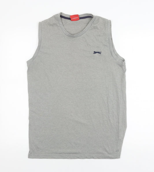 Slazenger Men's Grey Sleeveless T-Shirt Medium
