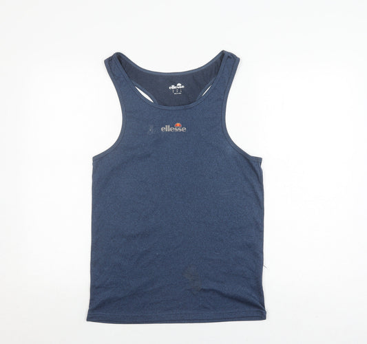 Additional front view of Ellesse Men's Blue Athletic Tank S
