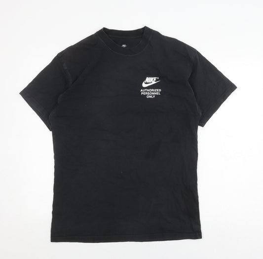 Mens UK Size M Nike Black Cotton T-Shirt