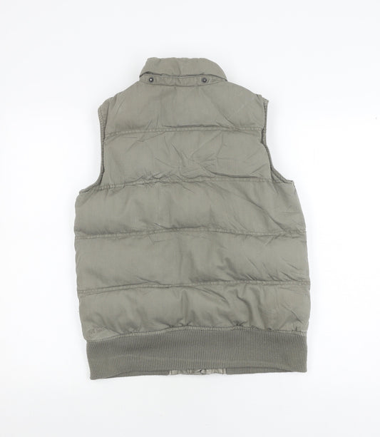 Fat Face Women's Green Quilted Puffer Waistcoat Size 8