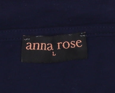 Anna Rose Womens Blue Colourblock T-Shirt L