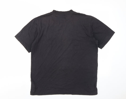 Umbro Men's M Black Cotton Short Sleeve Logo T-Shirt