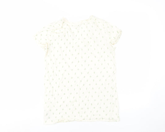 Gap Women's Ivory V-Neck T-Shirt - Size S