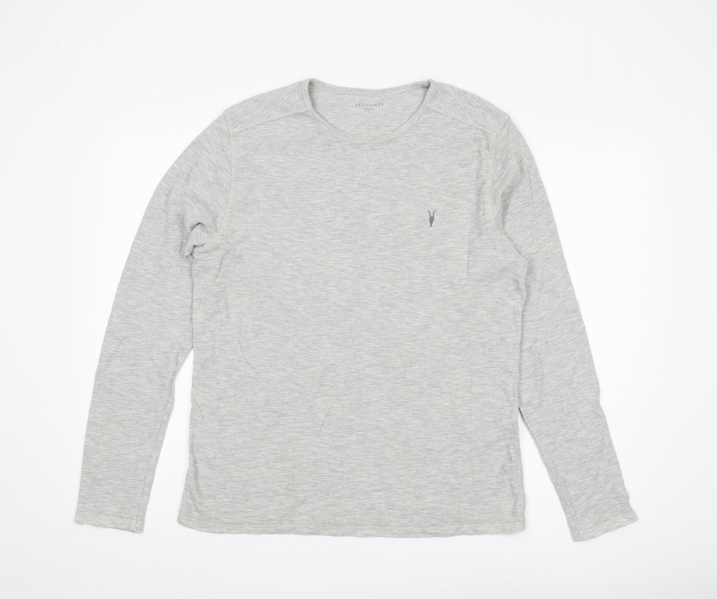 AllSaints Men's Grey Long Sleeve T-Shirt M - Great Condition