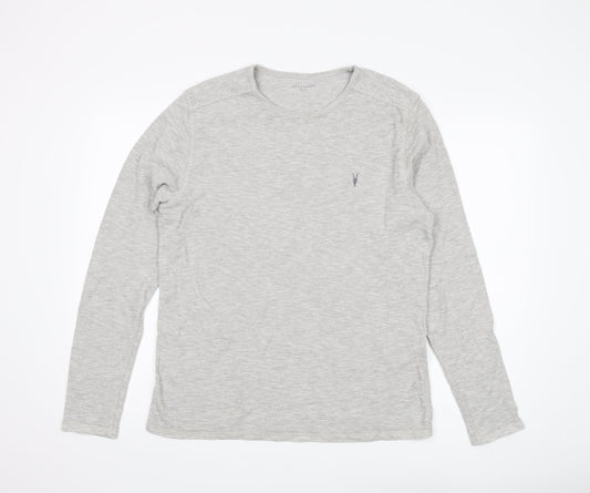 AllSaints Men's Grey Long Sleeve T-Shirt M - Great Condition