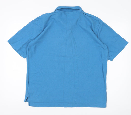 Umbro Mens Blue Polo L Classic Cotton Outdoor
