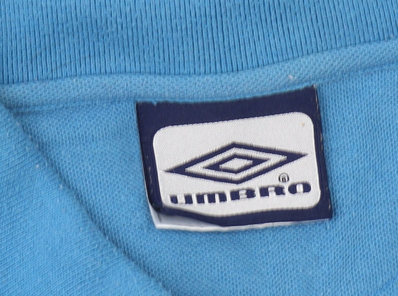 Umbro Mens Blue Polo L Classic Cotton Outdoor