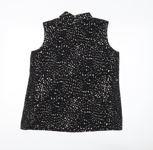 Paul Costelloe Women's Black Sleeveless Blouse Size 16