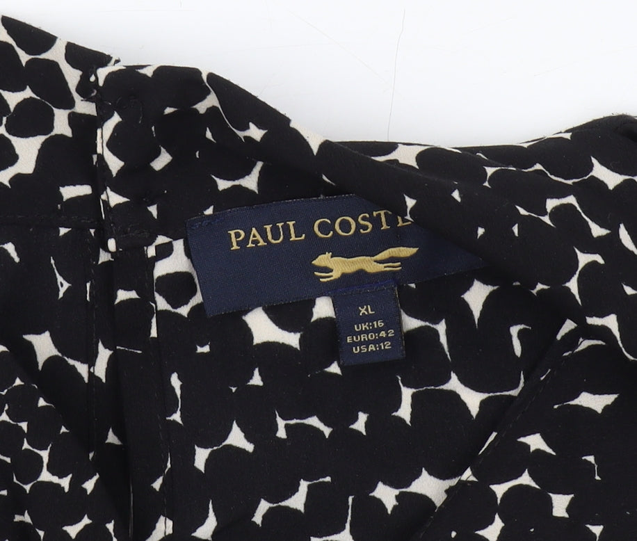 Paul Costelloe Women's Black Sleeveless Blouse Size 16