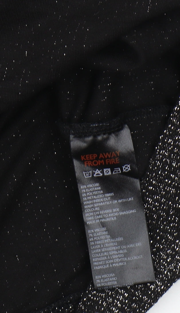 Brand and care label for Cooperative Women's Black Cropped Top M