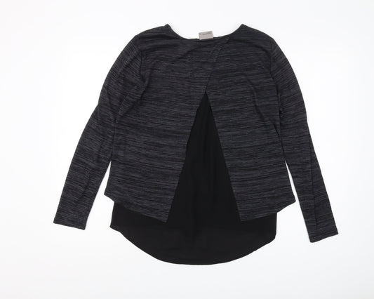 Womens UK Size M VERO MODA Black Viscose Blend Blouse