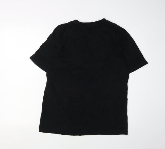 DKNY Men's Black Logo Short Sleeve T-Shirt L