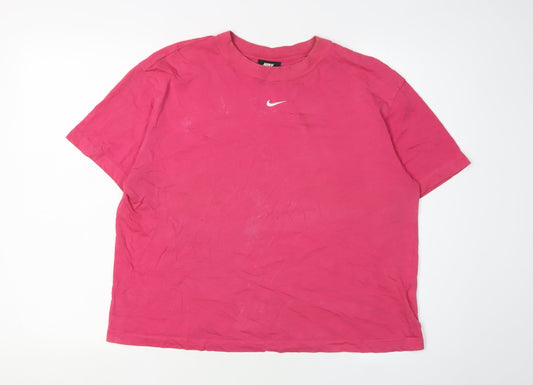 Nike Pink Unisex T-Shirt, Medium, Casual Style