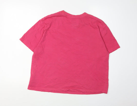 Nike Pink Unisex T-Shirt, Medium, Casual Style