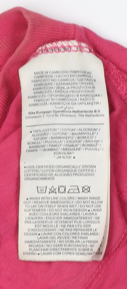 Nike Pink Unisex T-Shirt, Medium, Casual Style