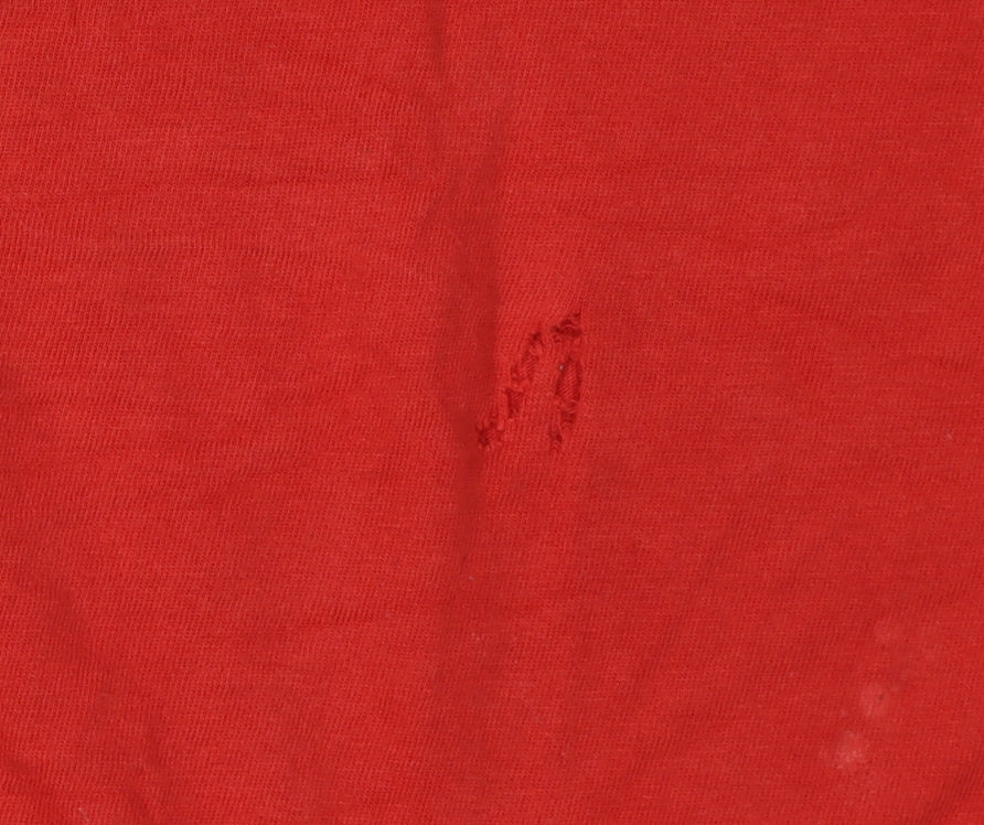 Additional view of Luke Men's Red Large Cotton T-Shirt with Logo