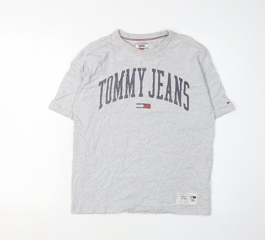 Tommy Jeans Men's Grey XS T-Shirt Short Sleeve Cotton