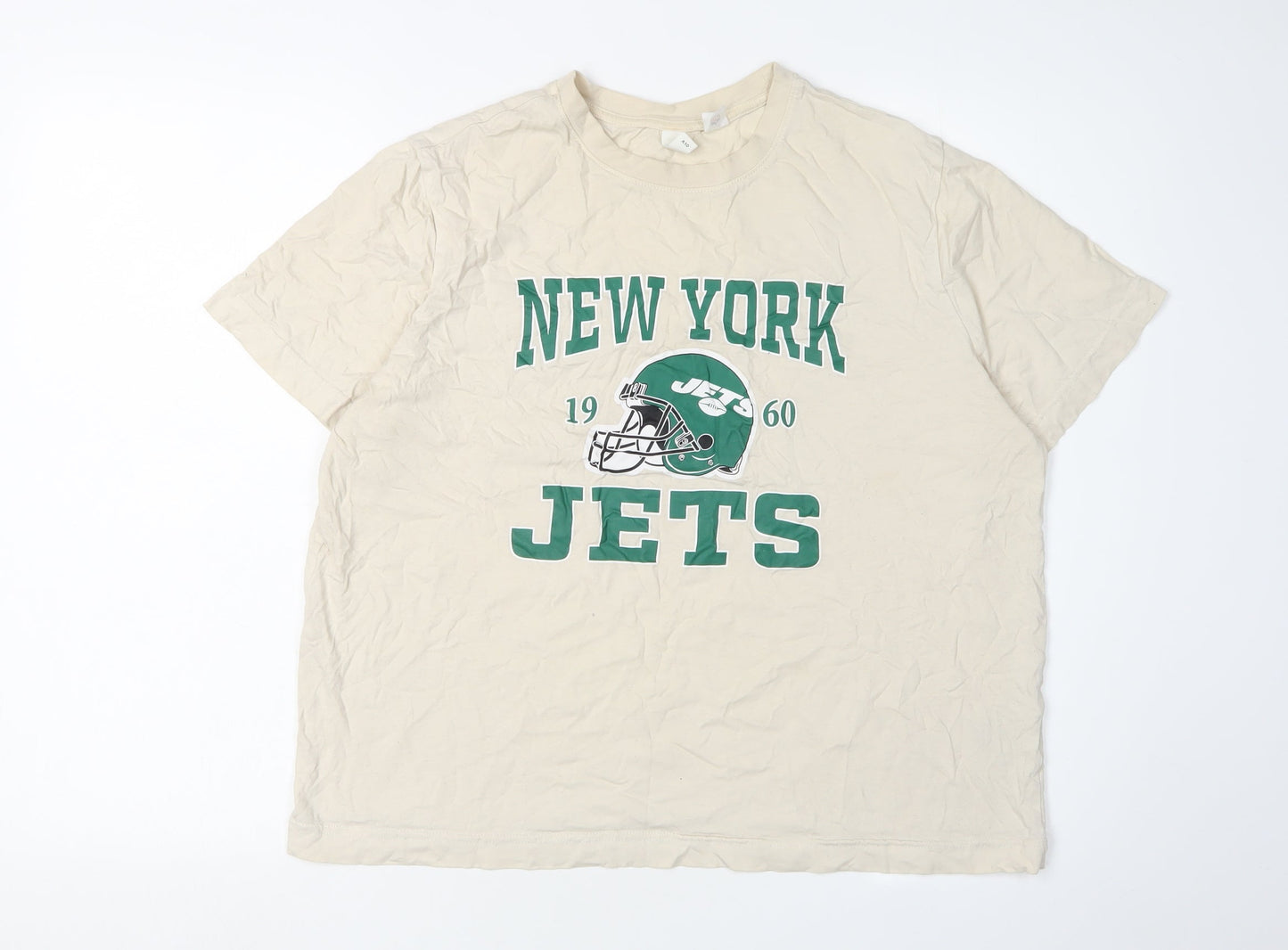 NFL Unisex Beige Crew Neck Short Sleeve T-Shirt