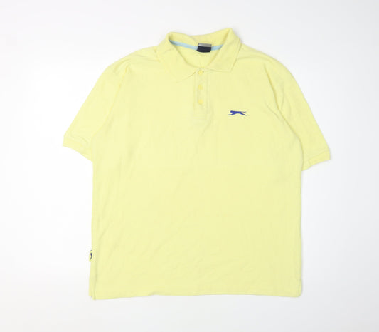 Slazenger Men's Yellow Medium Polo Short Sleeve