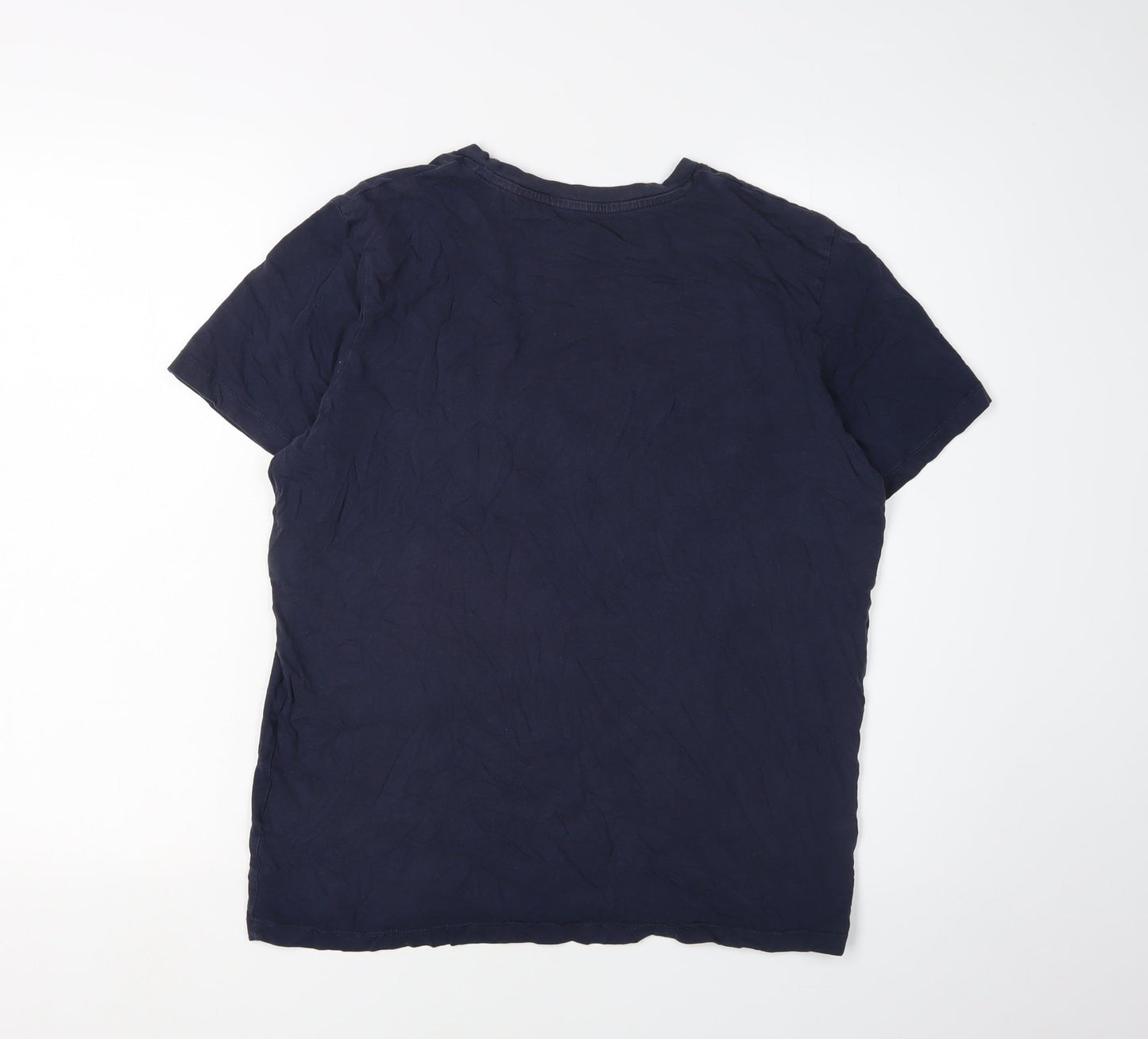 Jack & Jones Men's Blue Crew Neck Logo T-Shirt L