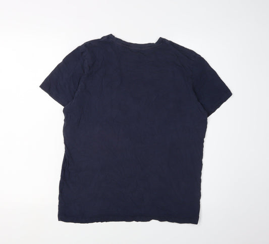 Jack & Jones Men's Blue Crew Neck Logo T-Shirt L