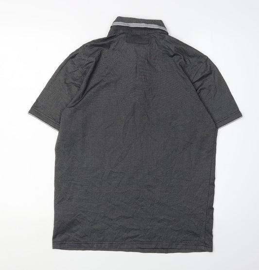 Kangol Men's Grey Polo Shirt - Small, Classic Casual Style