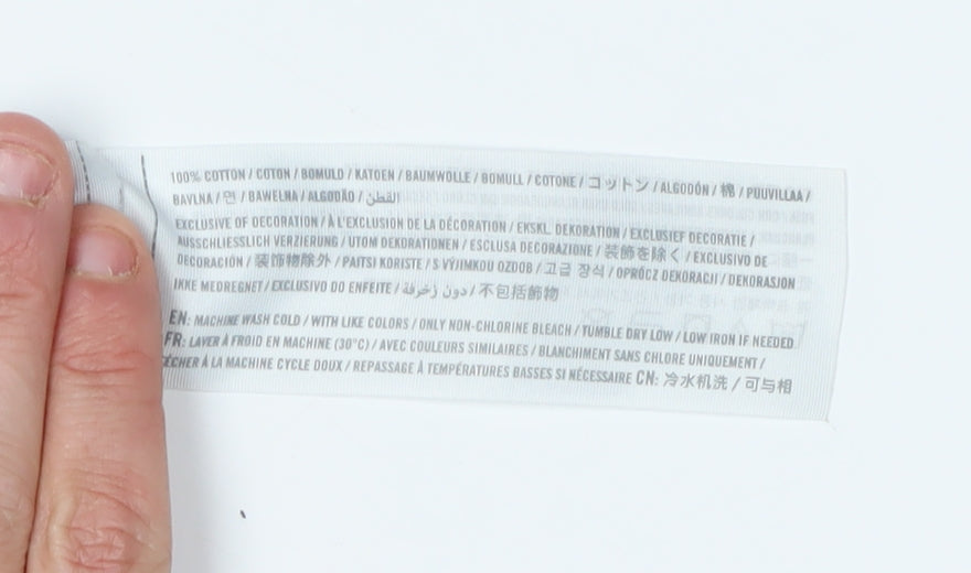 Hollister Men's Blue Logo T-Shirt, Size S, Crew Neck