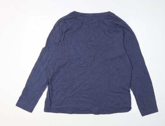 Disney Women's Blue Long Sleeve T-Shirt, Size L