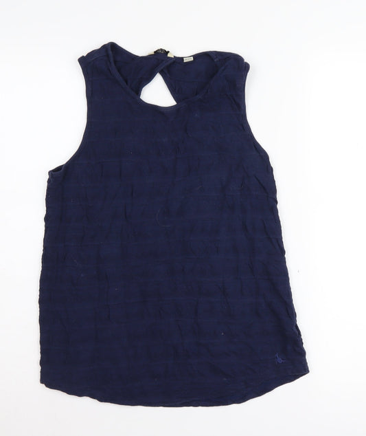 Jack Wills Women's Blue Cotton Sleeveless Tank UK 8