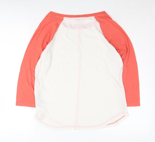 Gap Women's White Red Ringer Crew Neck T-Shirt S