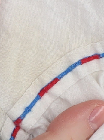 GAP Women White Embroidered Tunic Blouse M