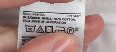 GAP Women White Embroidered Tunic Blouse M