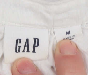 GAP Women White Embroidered Tunic Blouse M