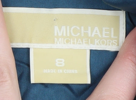 Michael Kors Women's Blue Paisley Silk Sheath Dress Size 8