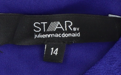 Brand and care label for Star by Julien Macdonald Blue Sheath Dress