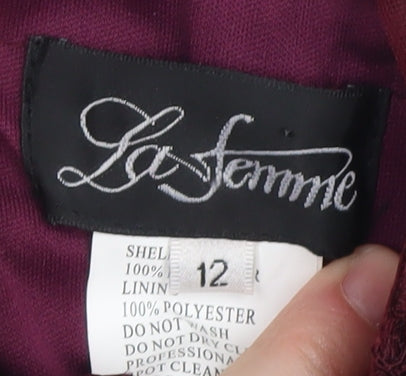 La Femme Women's Red Lace Sheath Dress Size 12