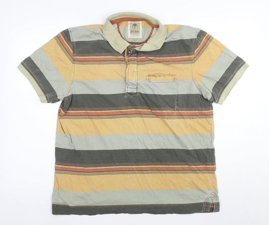 FatFace Men's Multicoloured Striped Polo L