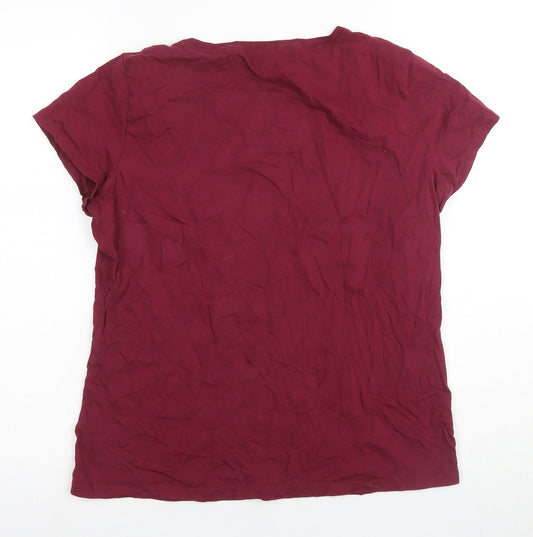 Harry Potter Women's Red Hogwarts Pyjama Top Size 8-10