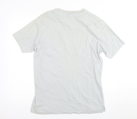 RACING GREEN Men's White Crew Neck Tee Size S