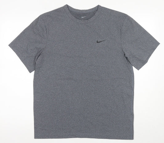 Nike Men's Grey Dri-FIT T-Shirt Medium