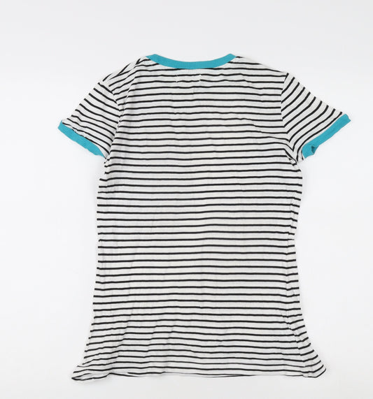 Brave Soul Women's XS Striped Ringer T-Shirt Multicoloured