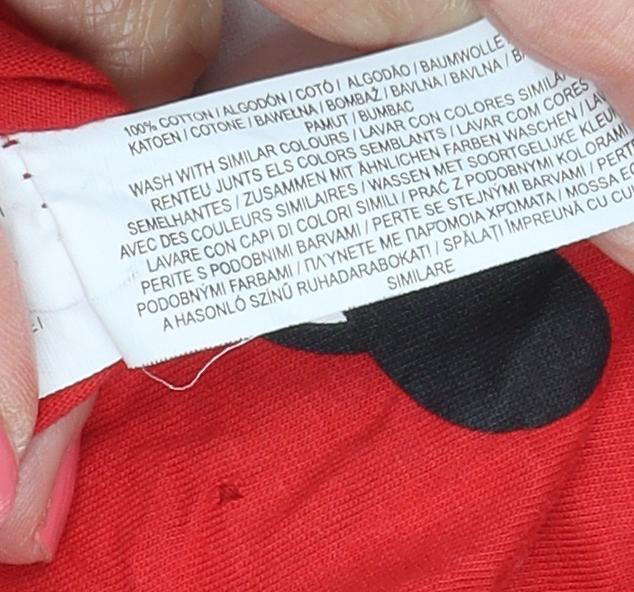 Disney Unisex Adults Red XS Graphic T-Shirt