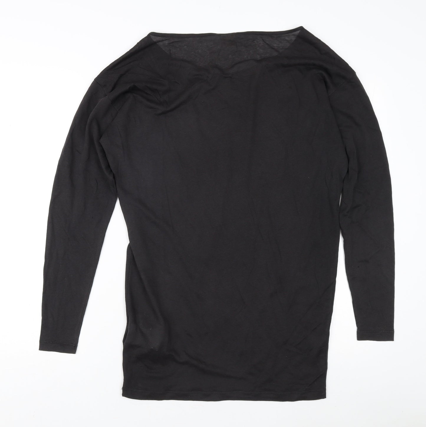 Diesel Women's Black XS Long Sleeve Geometric T-Shirt