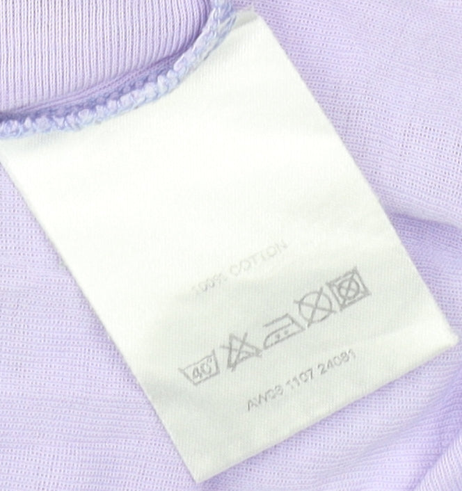 Womens UK Size 10 White Stuff Purple 100% Cotton T-Shirt
