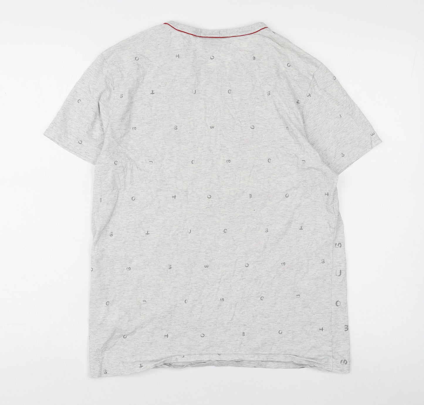 Hugo Boss Men's Grey Graphic Print T-Shirt M