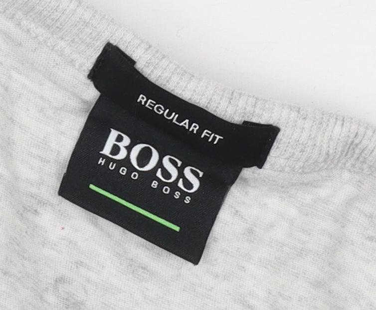 Hugo Boss Men's Grey Graphic Print T-Shirt M